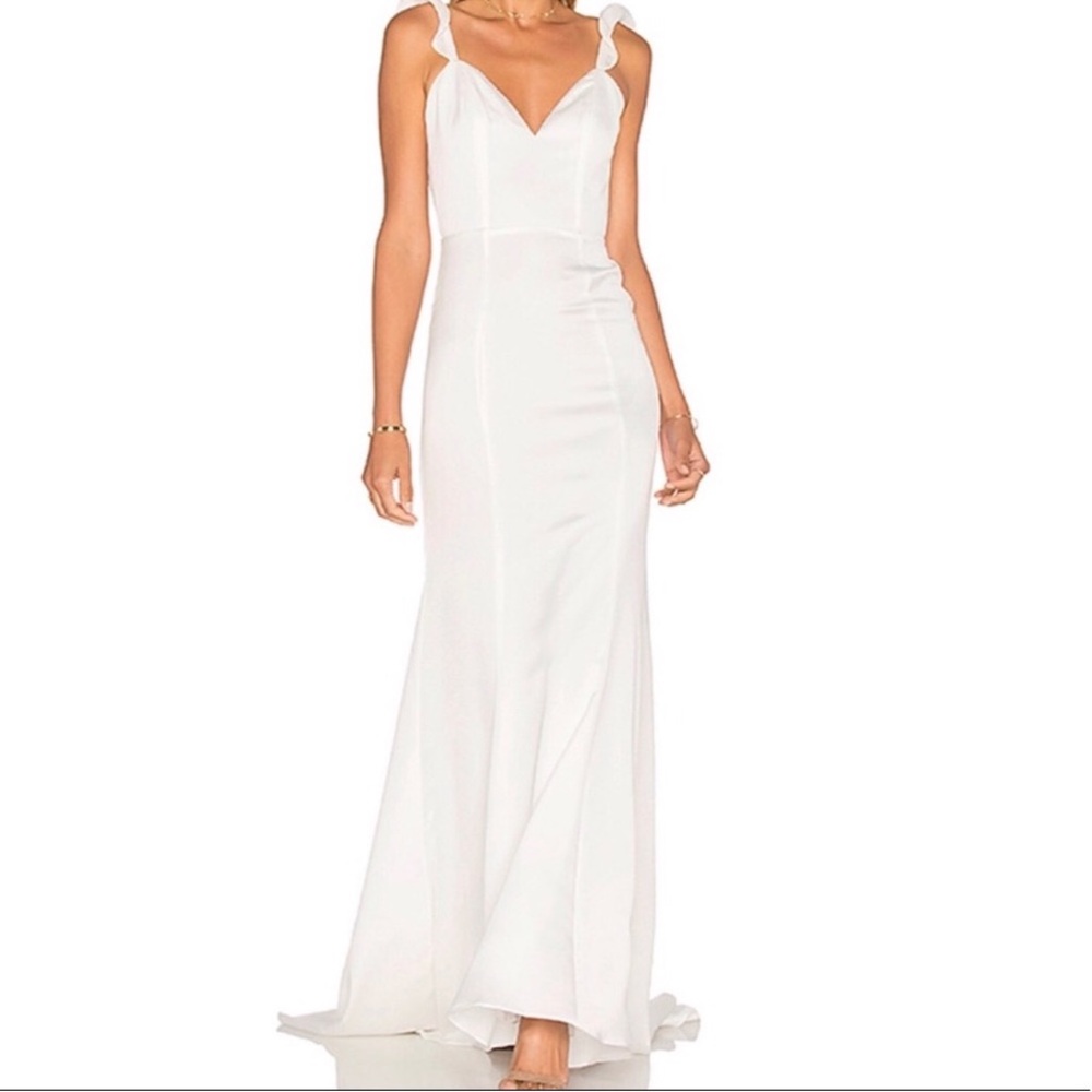 Lovers + Friends X REVOLVE California Gown White Wedding Dress Engagement Size 0